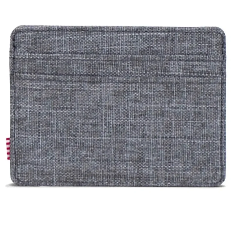 Herschel Supply Company Charcoal Gray with red pinstripe interior Card Holder